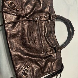 Macy's Chic Black Leather Shoulder Bag